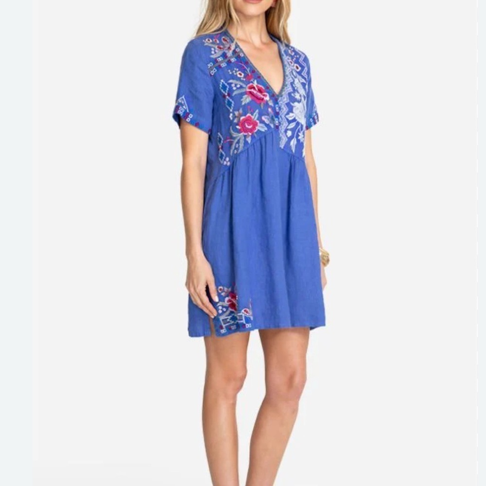 Johnny Was Florence Asymmetrical Tunic linen Dress